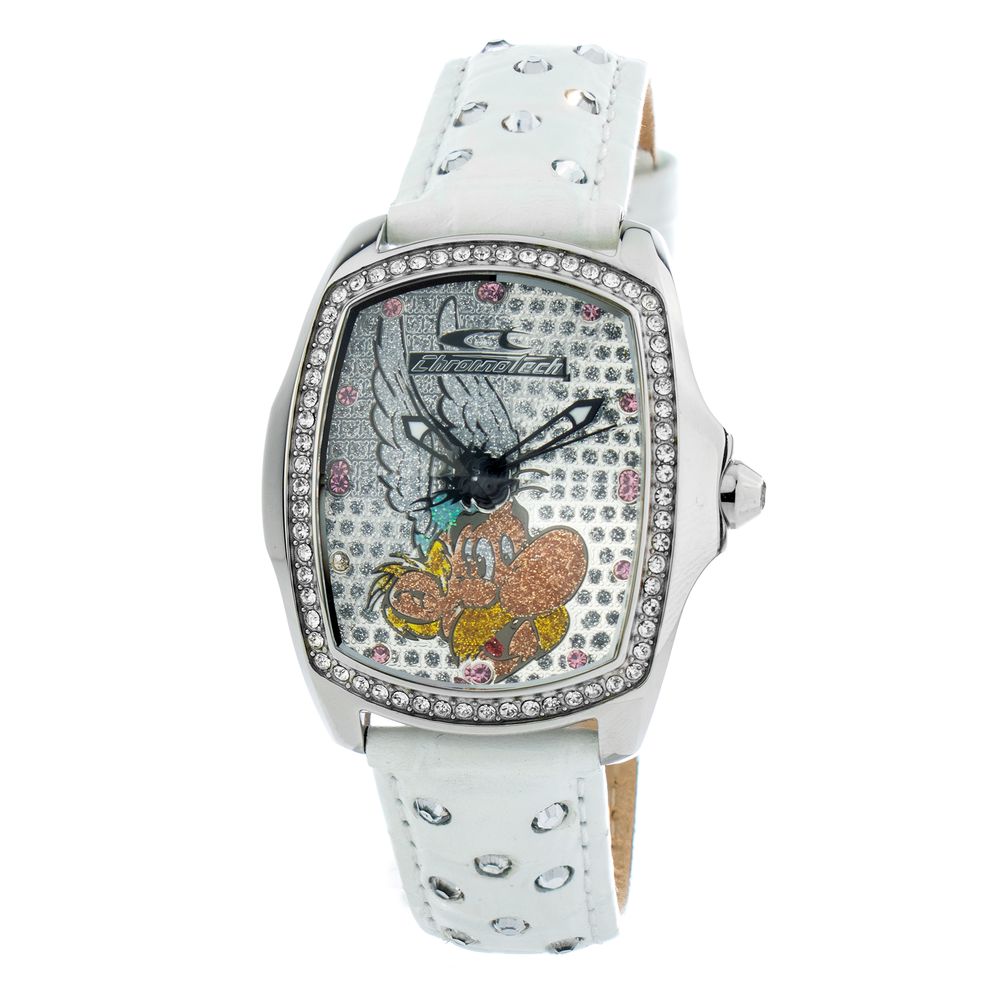 White Leather Dress Watch