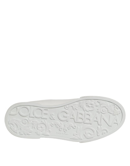 White Leather Lace Up Low Top Sneakers Shoes