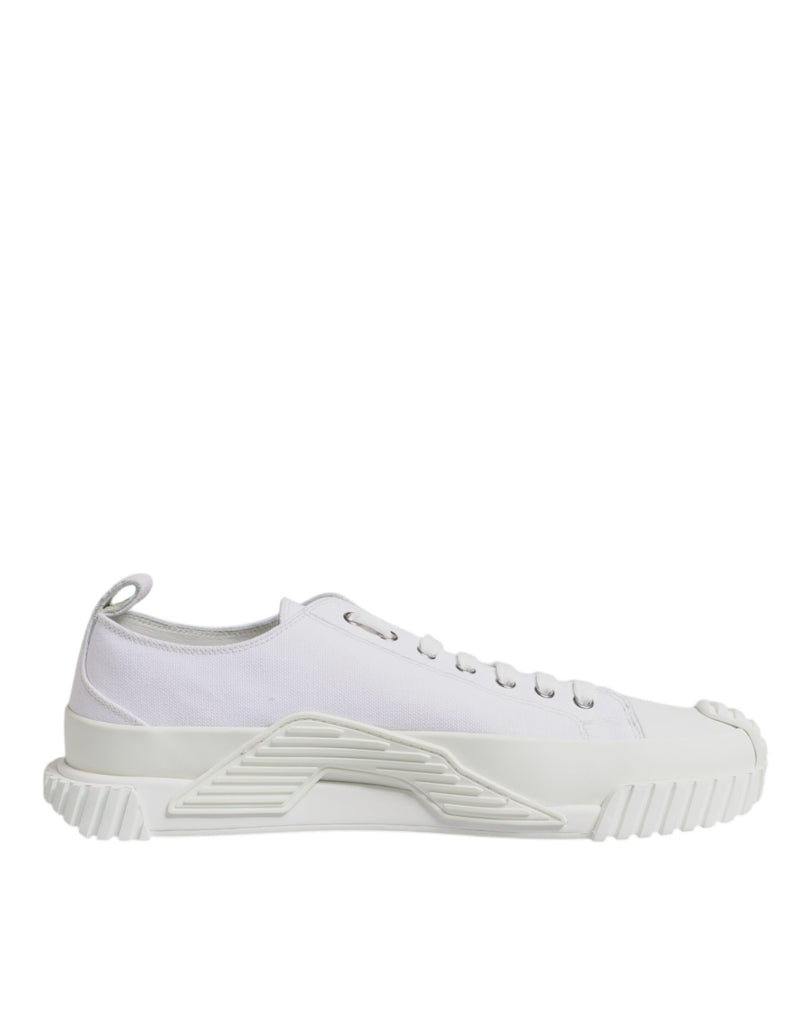 White Leather Low Top NS1 Sneakers Shoes-Dolce & Gabbana-LabelTerrace.com