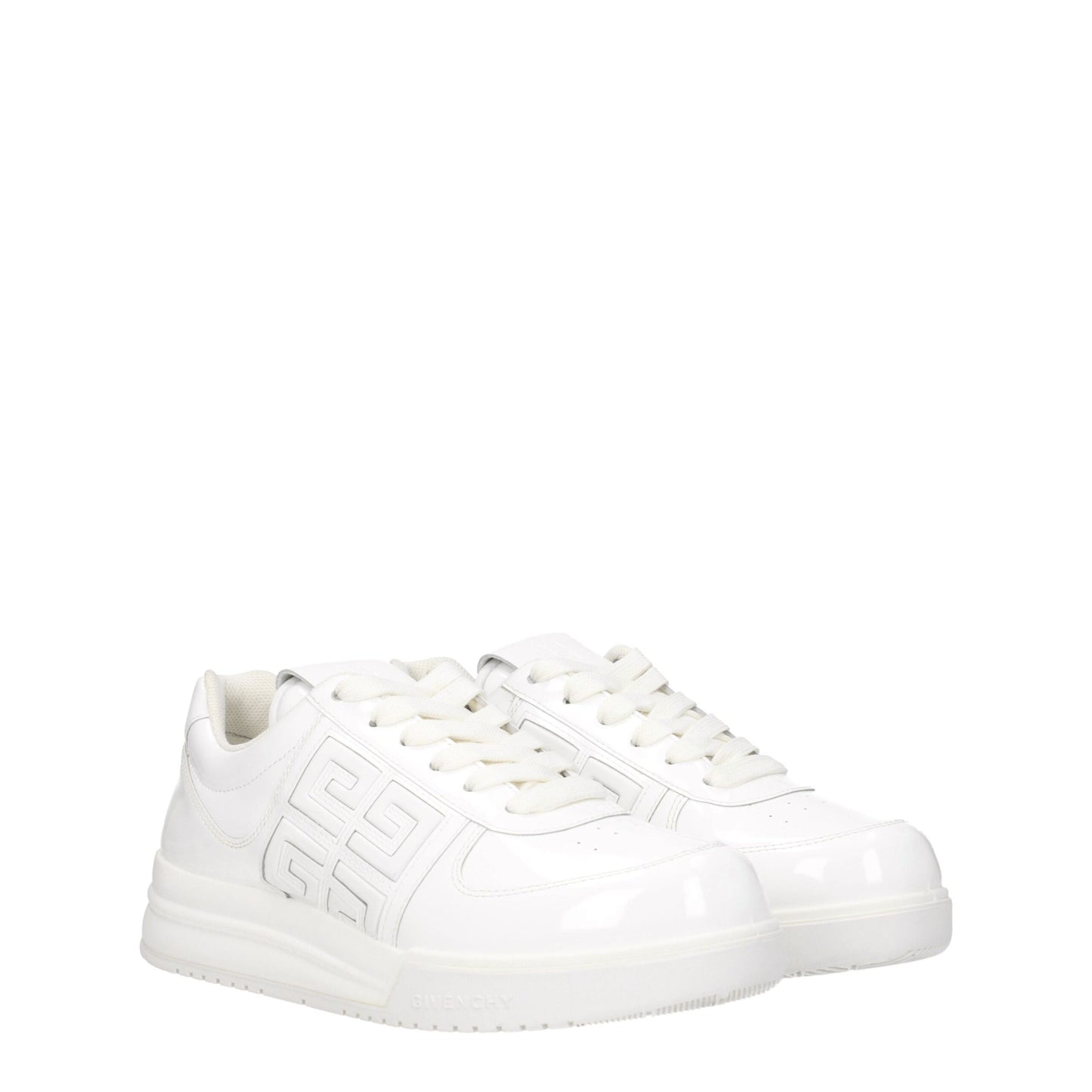 White Leather Low Top Sneakers-Givenchy-LabelTerrace.com