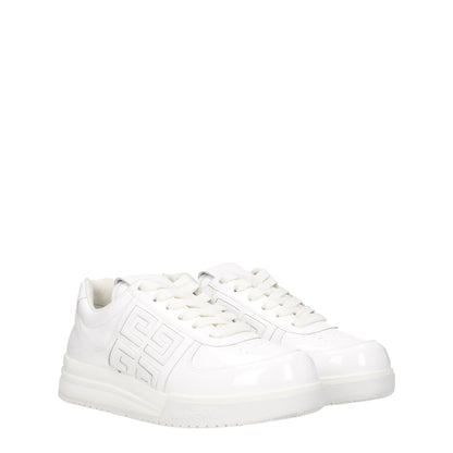 White Leather Low Top Sneakers-Givenchy-LabelTerrace.com