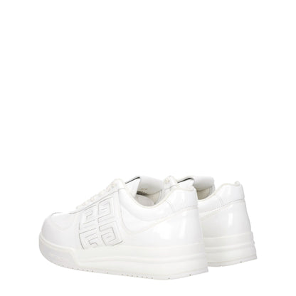 White Leather Low Top Sneakers-Givenchy-LabelTerrace.com