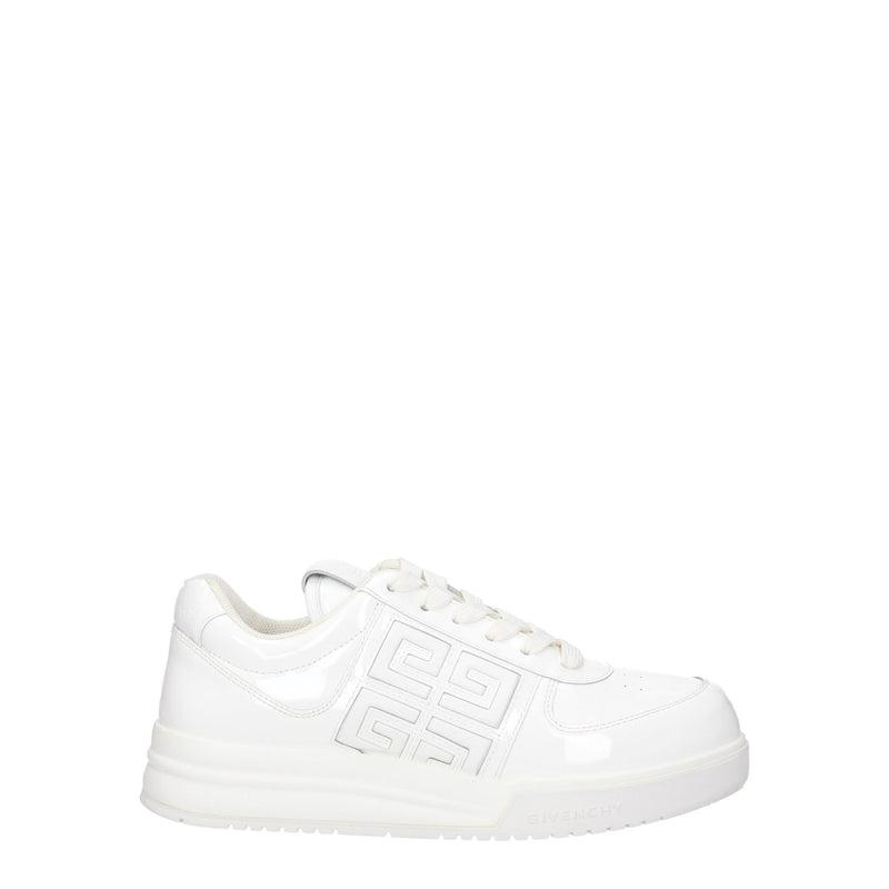 White Leather Low Top Sneakers-Givenchy-LabelTerrace.com