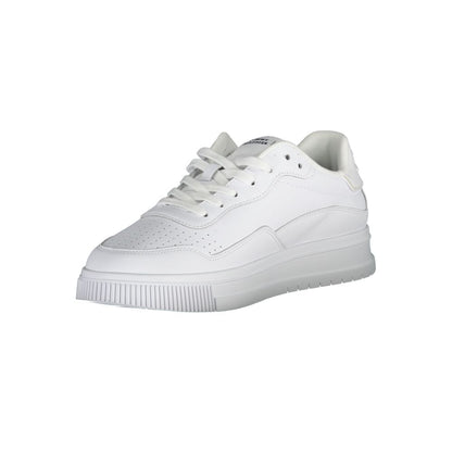 White Leather Men Sneaker-Tommy Hilfiger-LabelTerrace.com