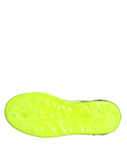 White Leather Portofino Low Top Sneakers Shoes-Dolce & Gabbana-LabelTerrace.com