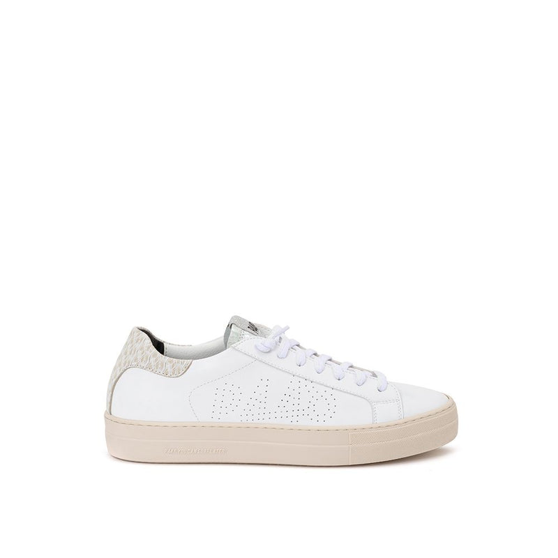 White Leather Sneakers Elegant Casual Footwear-P448-LabelTerrace.com
