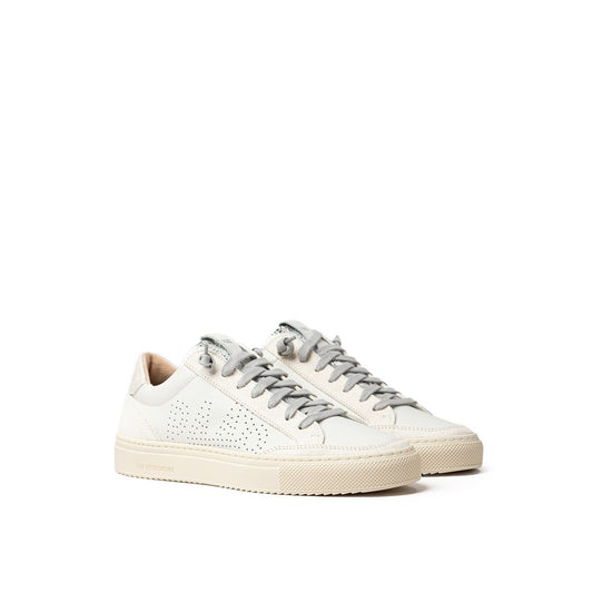 White Leather Sneaker-P448-LabelTerrace.com