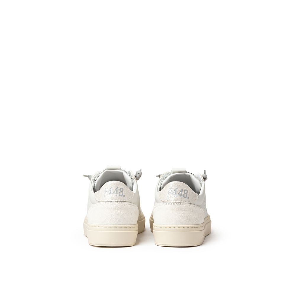 White Leather Sneaker-P448-LabelTerrace.com