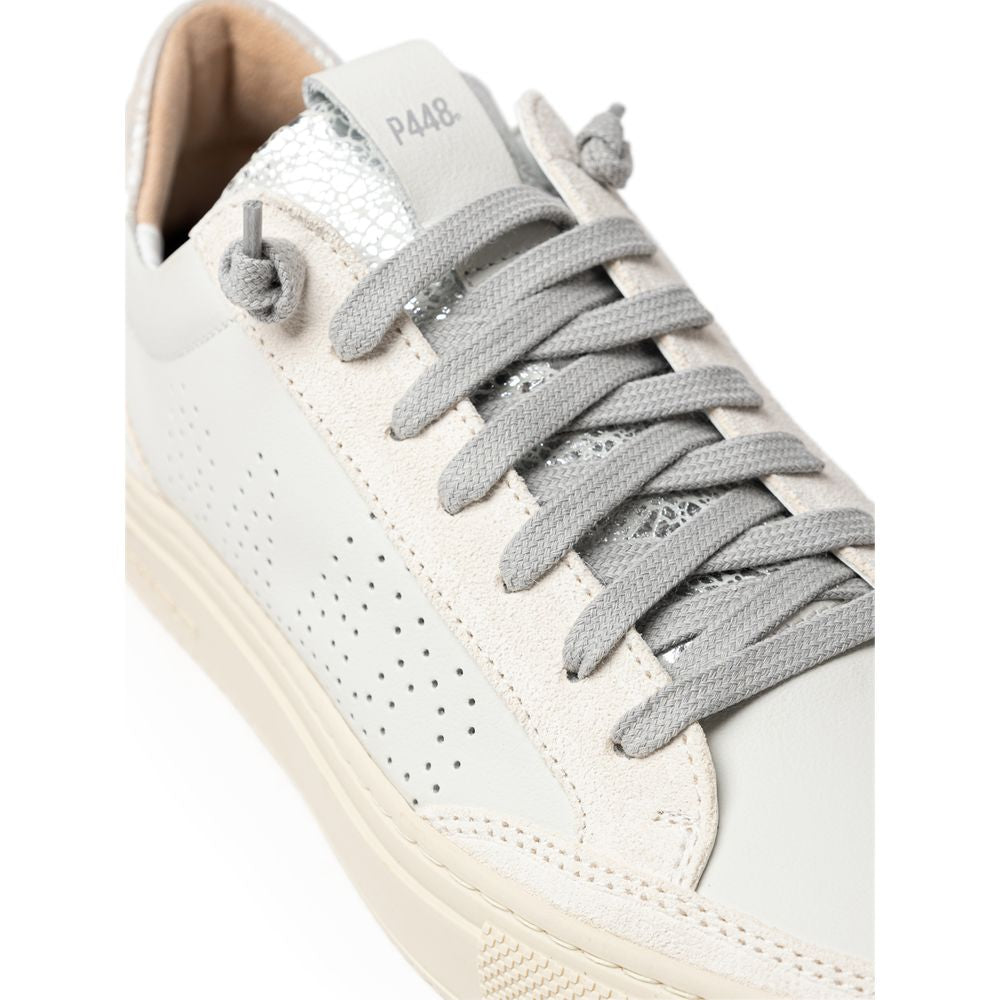 White Leather Sneaker-P448-LabelTerrace.com