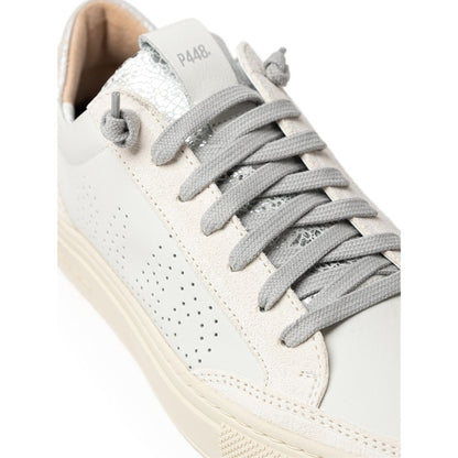 White Leather Sneaker-P448-LabelTerrace.com
