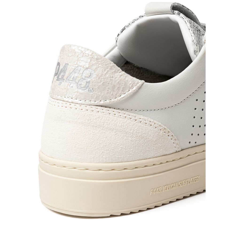 White Leather Sneaker-P448-LabelTerrace.com