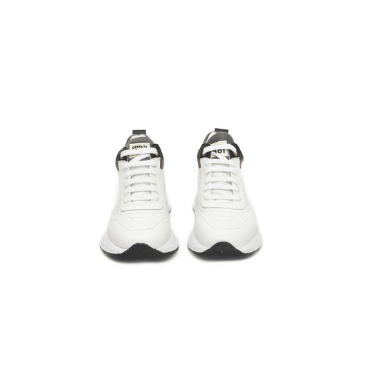 White Leather Women Sneaker-Cerruti 1881-LabelTerrace.com