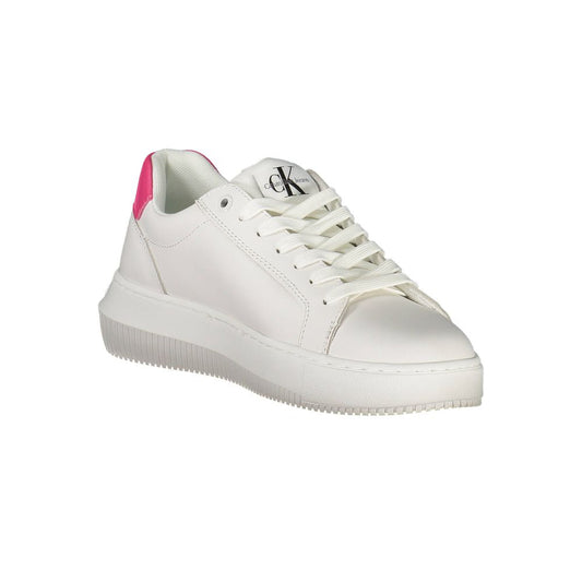 White Leather Women Sneaker-Calvin Klein-LabelTerrace.com