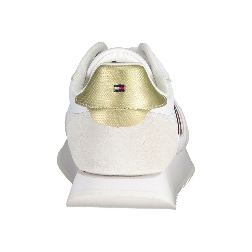 White Leather Women Sneaker-Tommy Hilfiger-LabelTerrace.com