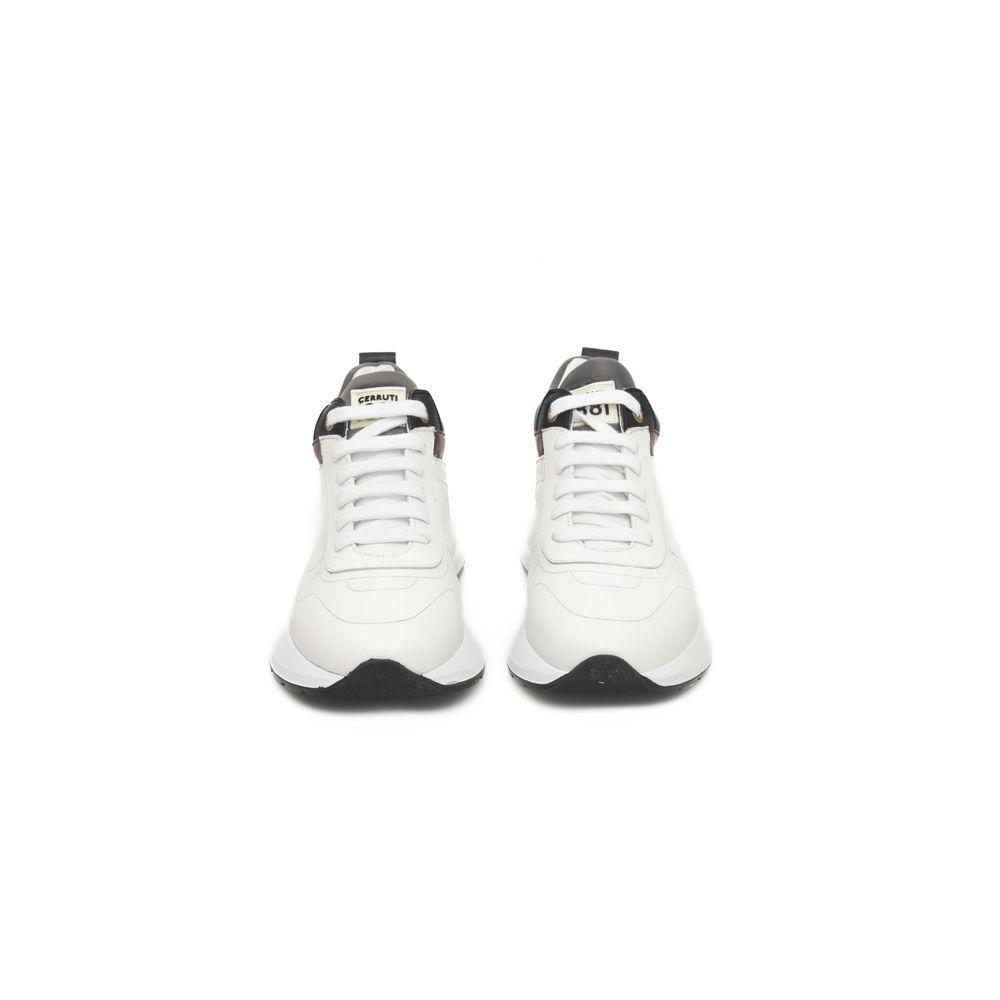 White Leather Women Sneaker-Cerruti 1881-LabelTerrace.com