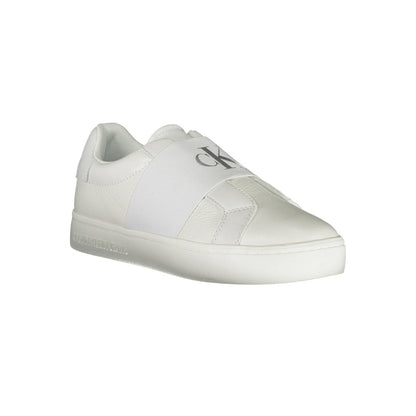White Leather Women Sneaker-Calvin Klein-LabelTerrace.com