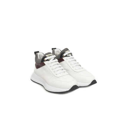 White Leather Women Sneaker-Cerruti 1881-LabelTerrace.com