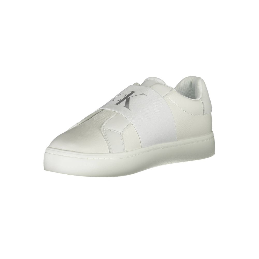 White Leather Women Sneaker-Calvin Klein-LabelTerrace.com