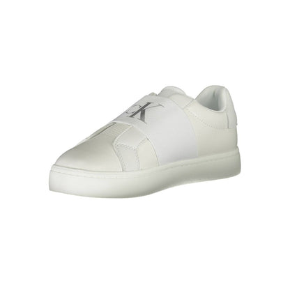 White Leather Women Sneaker-Calvin Klein-LabelTerrace.com