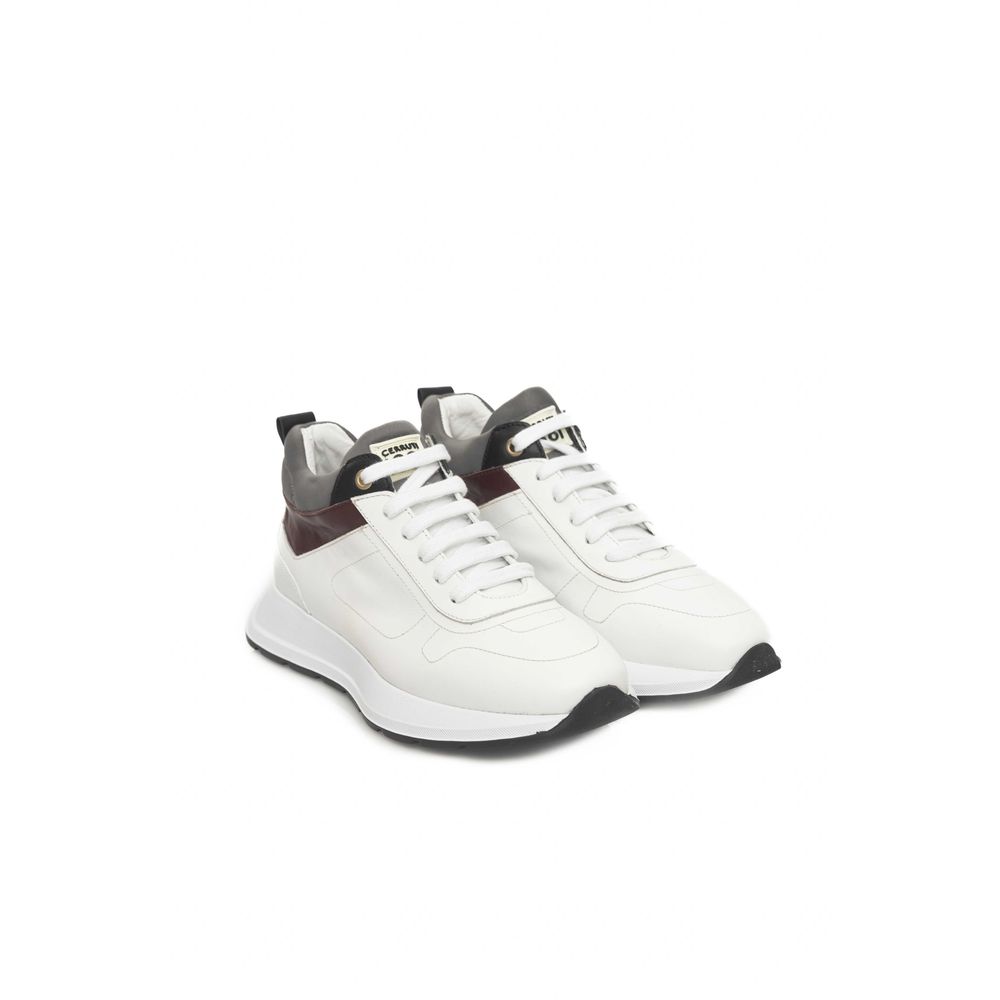 White Leather Women Sneaker-Cerruti 1881-LabelTerrace.com