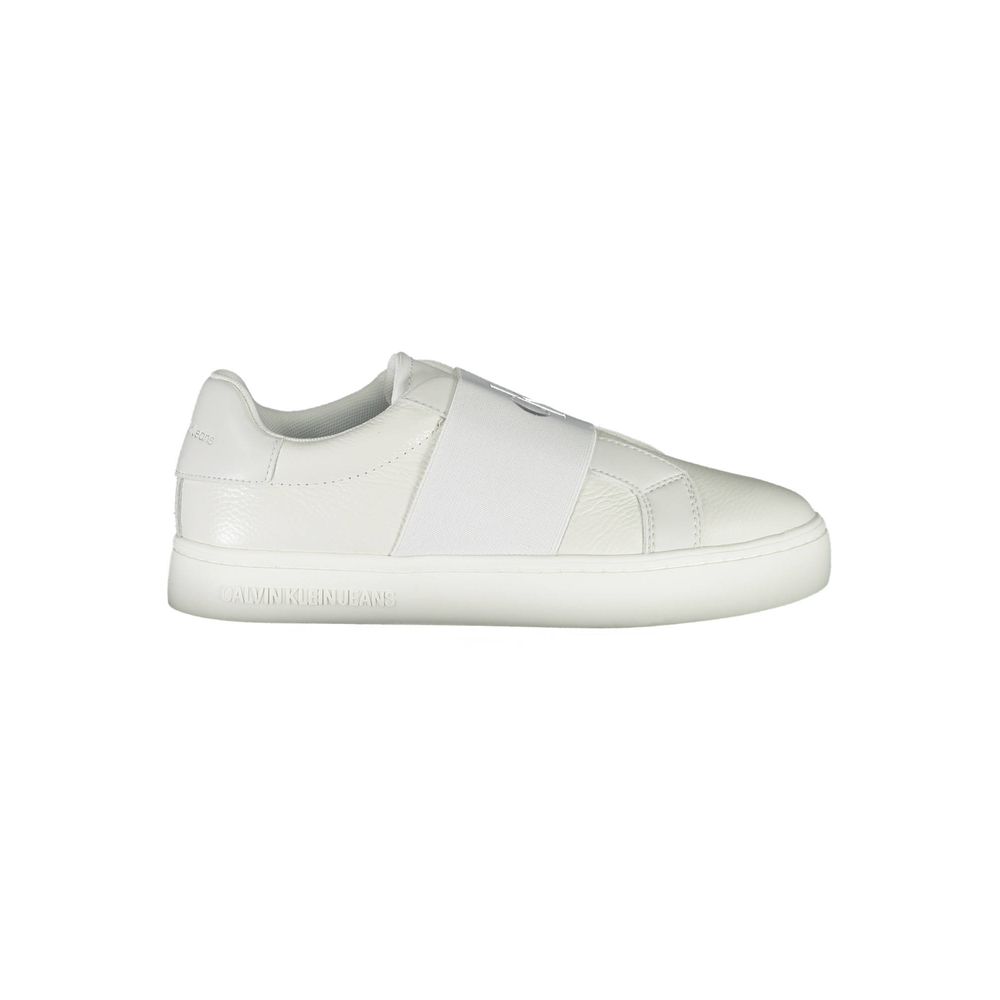 White Leather Women Sneaker-Calvin Klein-LabelTerrace.com
