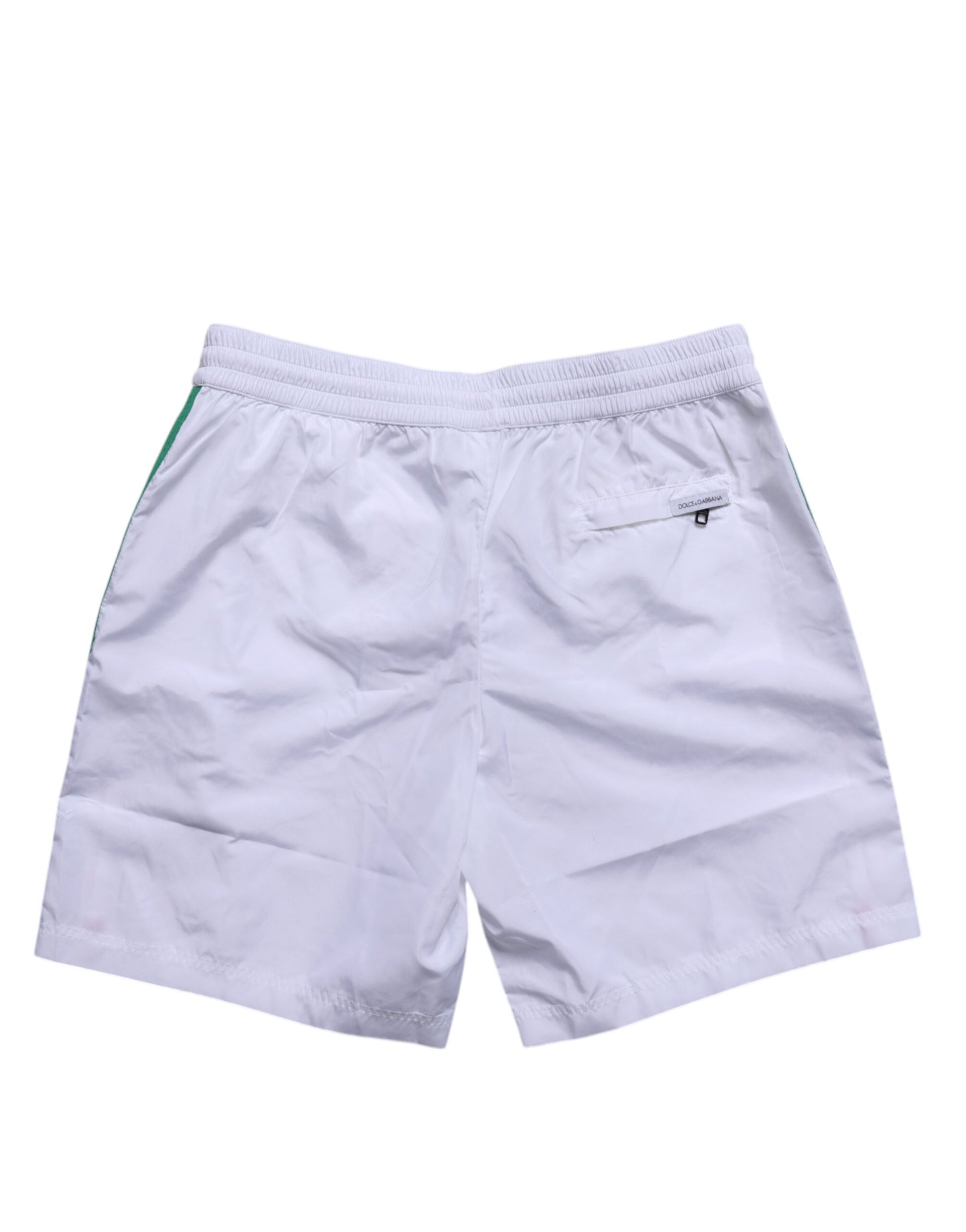 White Logo Polyester Men Beachwear Swimwear-Dolce & Gabbana-LabelTerrace.com