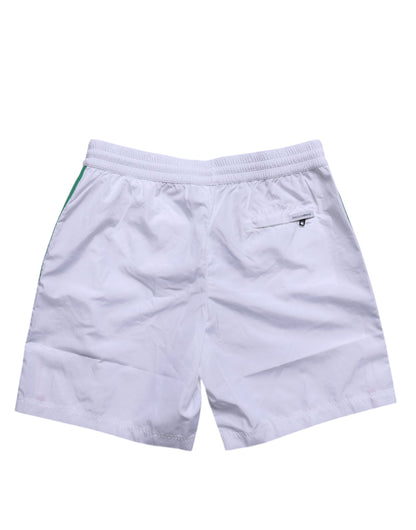 White Logo Polyester Men Beachwear Swimwear-Dolce & Gabbana-LabelTerrace.com