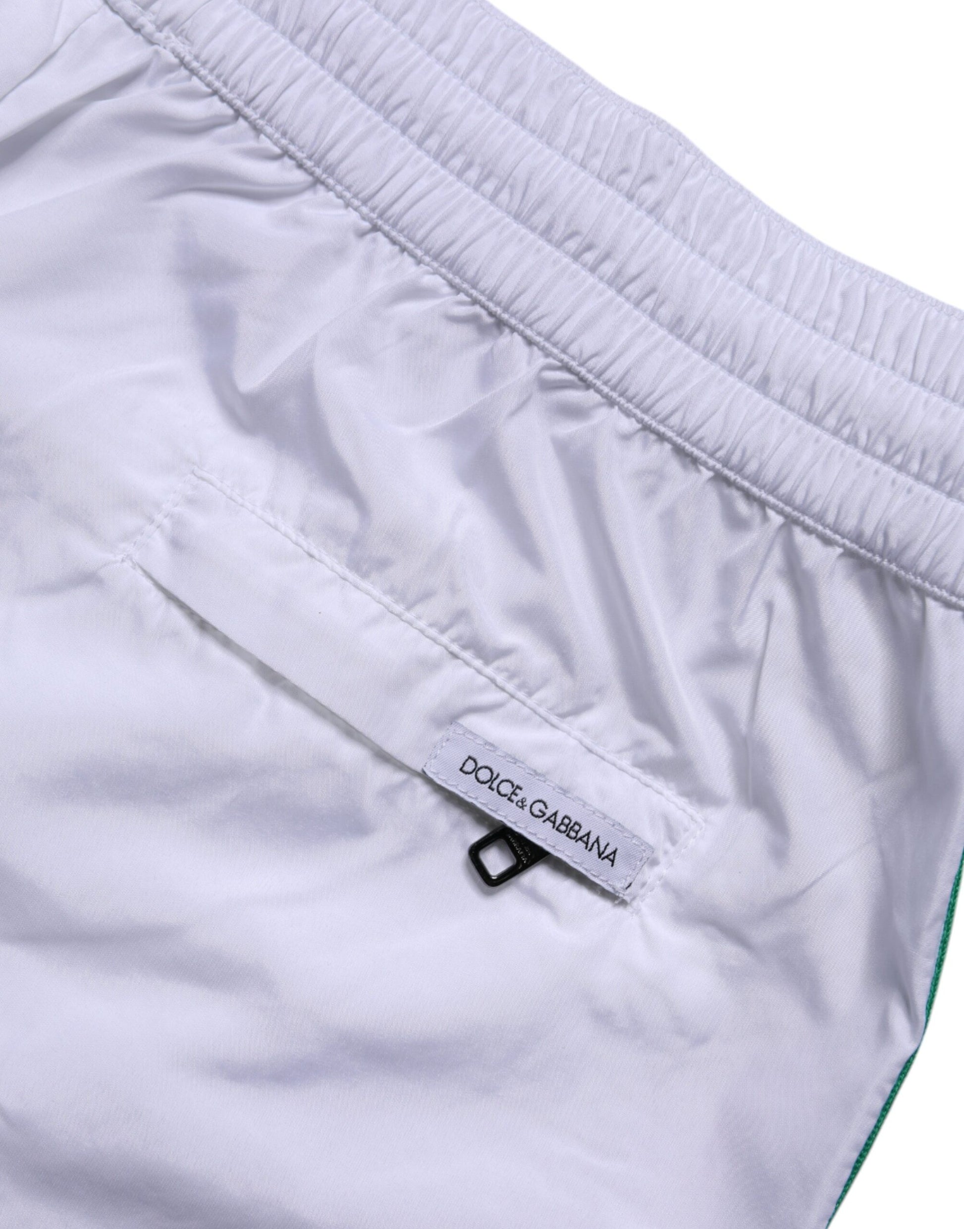 White Logo Polyester Men Beachwear Swimwear-Dolce & Gabbana-LabelTerrace.com