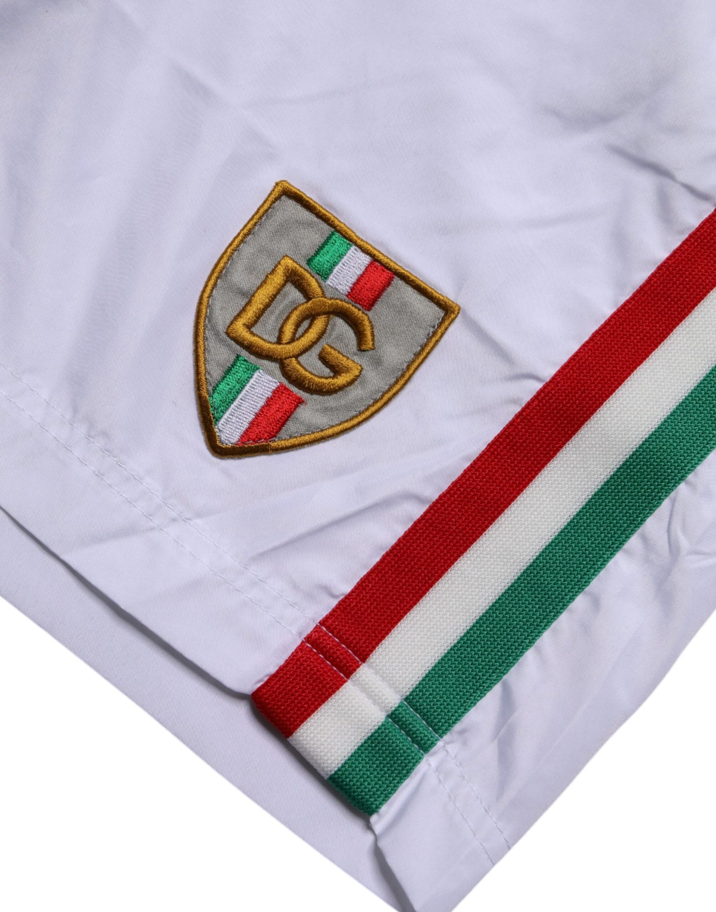 White Logo Polyester Men Beachwear Swimwear-Dolce & Gabbana-LabelTerrace.com