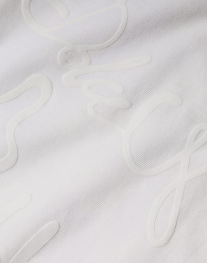 White Logo Print Cotton Crew Neck T-shirt-Dolce & Gabbana-LabelTerrace.com