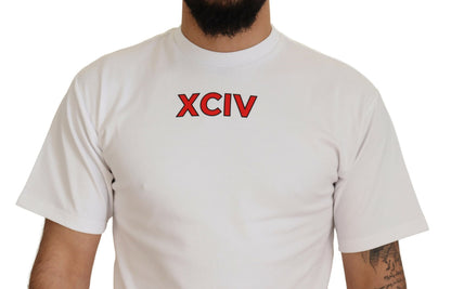 White Logo Print Cotton Short Sleeves T-shirt-GCDS-LabelTerrace.com