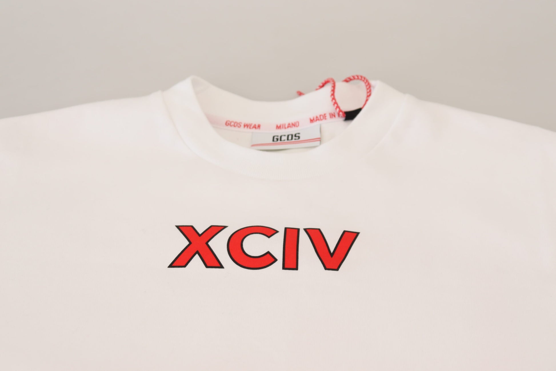 White Logo Print Cotton Short Sleeves T-shirt-GCDS-LabelTerrace.com