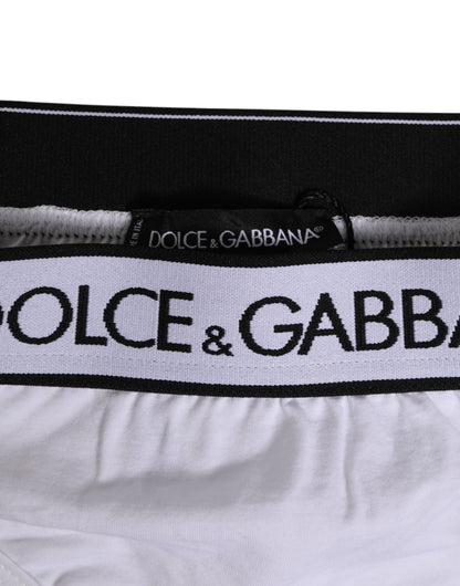 White Logo Waistband Modal Cotton Thong Underwear