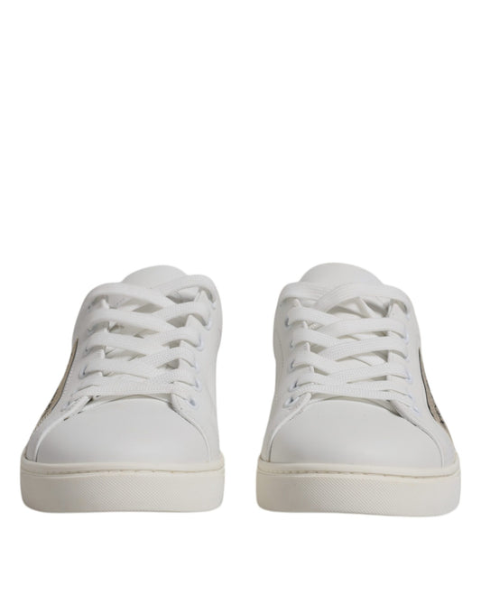 White London Calf Leather Sneakers Shoes-Dolce & Gabbana-LabelTerrace.com