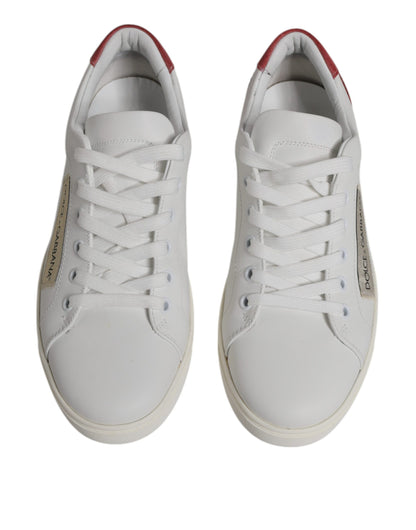 White London Calf Leather Sneakers Shoes-Dolce & Gabbana-LabelTerrace.com