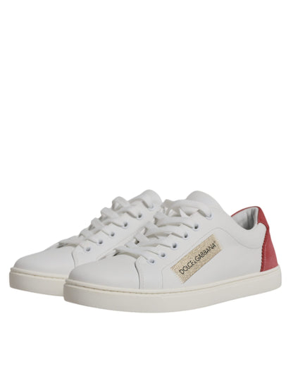 White London Calf Leather Sneakers Shoes-Dolce & Gabbana-LabelTerrace.com