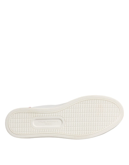 White London Calf Leather Sneakers Shoes-Dolce & Gabbana-LabelTerrace.com