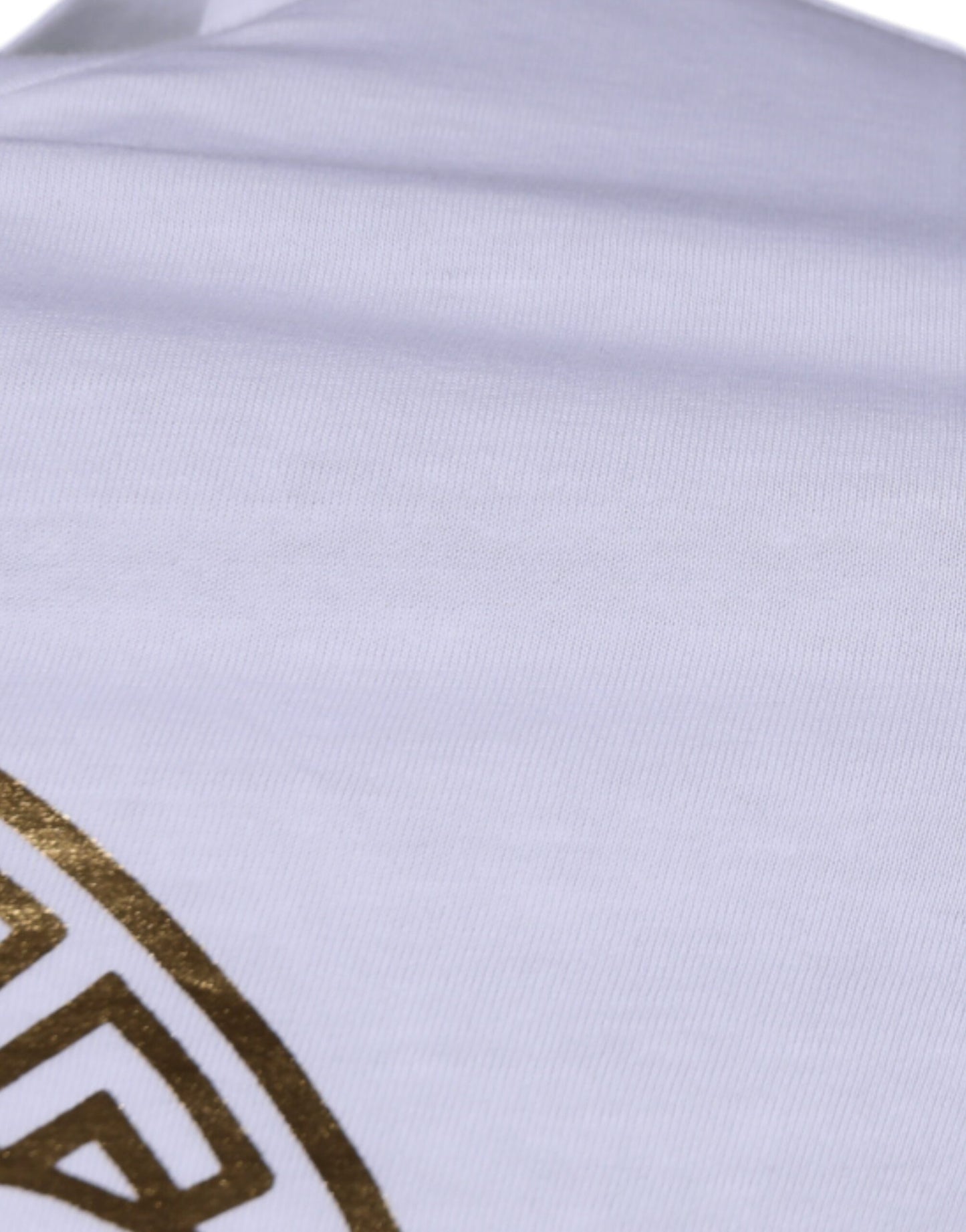 White Medusa Print Cotton Crew Neck T-shirt-Versace-LabelTerrace.com