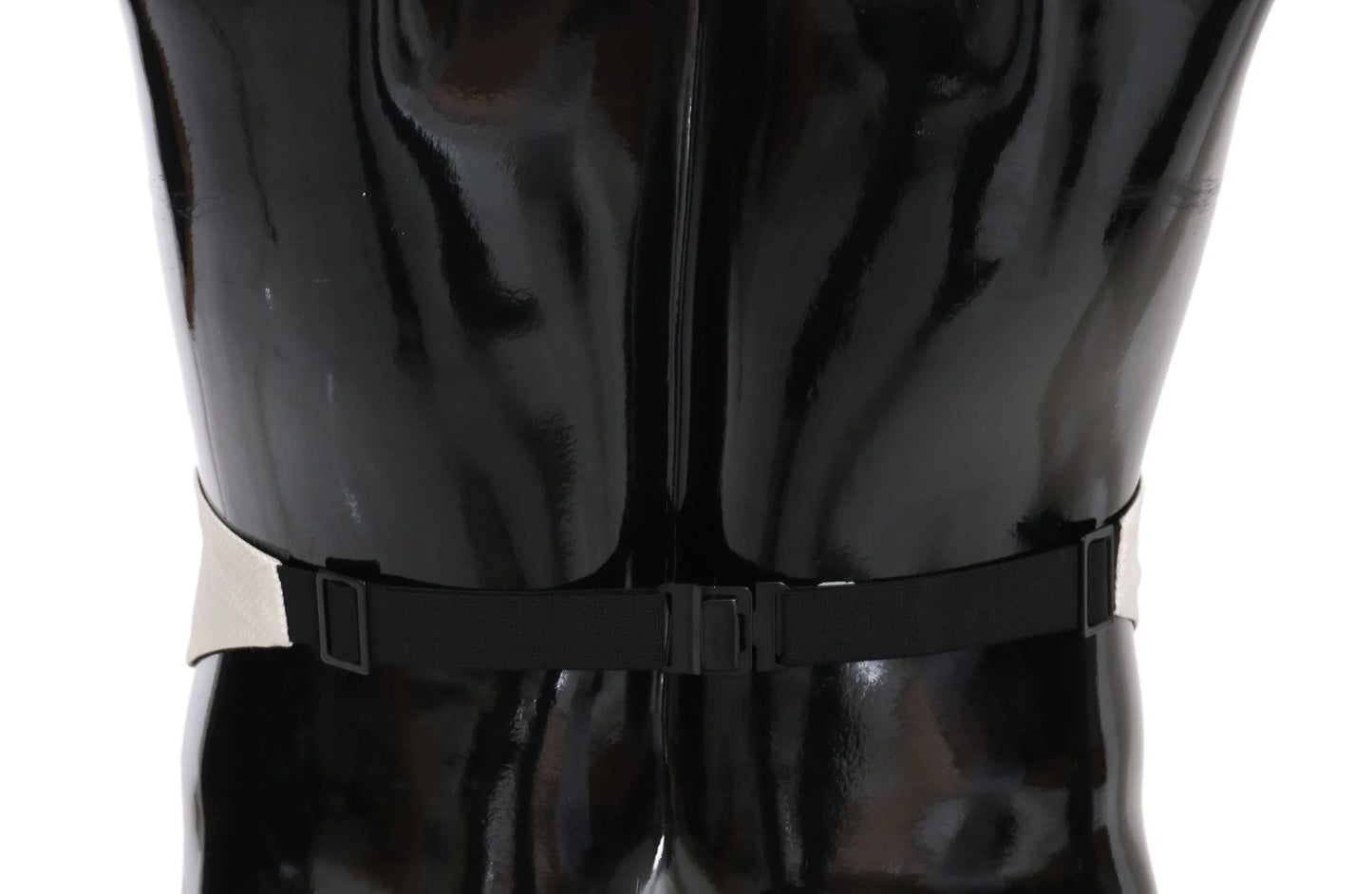 White Men Waist Belt 100% Silk Cummerbund-Dolce & Gabbana-LabelTerrace.com