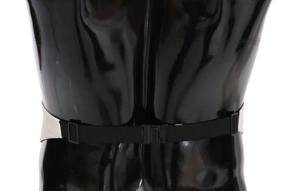 White Men Waist Belt 100% Silk Cummerbund-Dolce & Gabbana-LabelTerrace.com