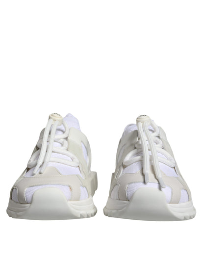 White Mesh Sorrento Trekking Sneakers Shoes-Dolce & Gabbana-LabelTerrace.com