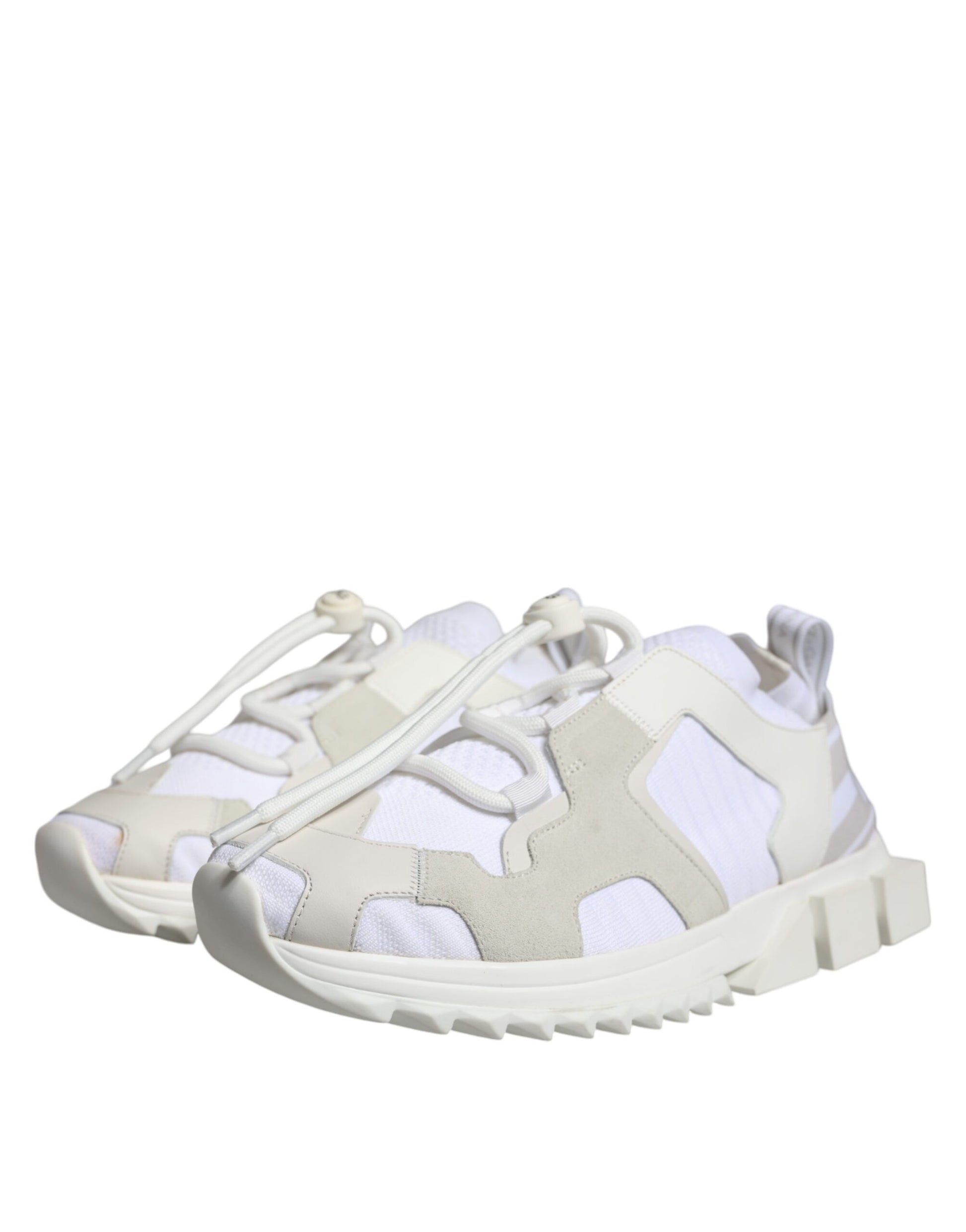 White Mesh Sorrento Trekking Sneakers Shoes-Dolce & Gabbana-LabelTerrace.com