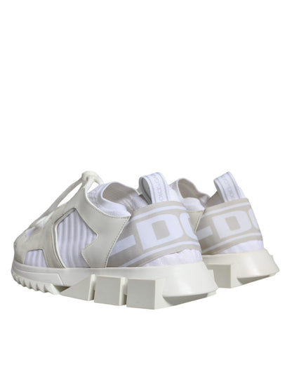 White Mesh Sorrento Trekking Sneakers Shoes-Dolce & Gabbana-LabelTerrace.com