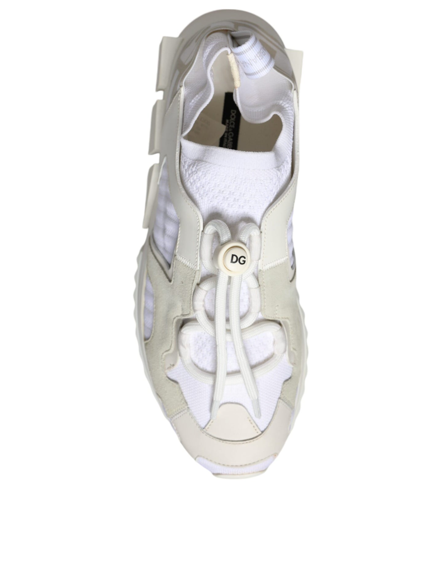 White Mesh Sorrento Trekking Sneakers Shoes-Dolce & Gabbana-LabelTerrace.com