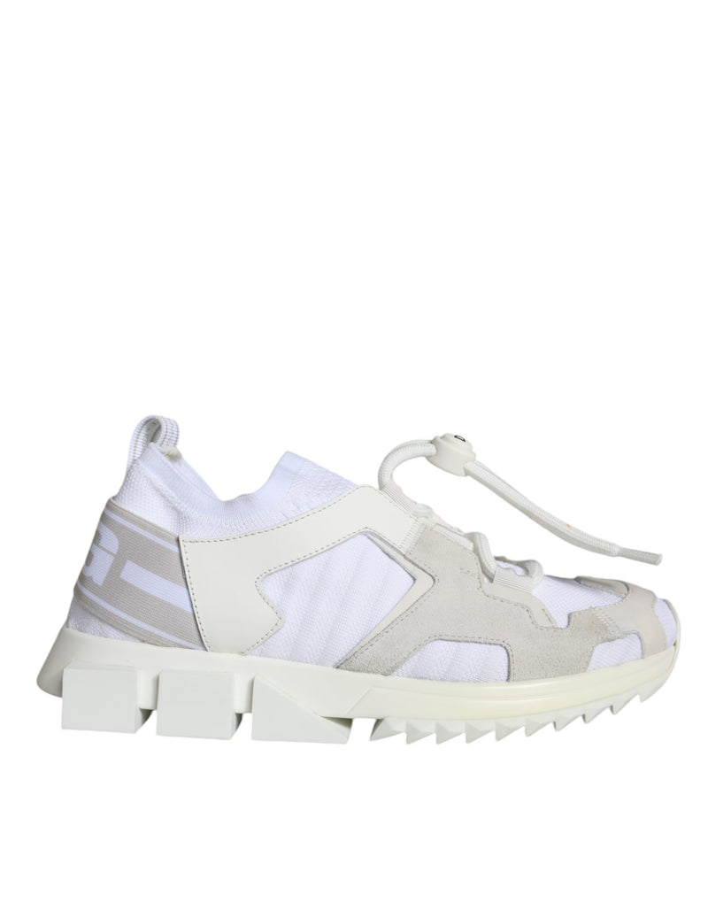White Mesh Sorrento Trekking Sneakers Shoes-Dolce & Gabbana-LabelTerrace.com