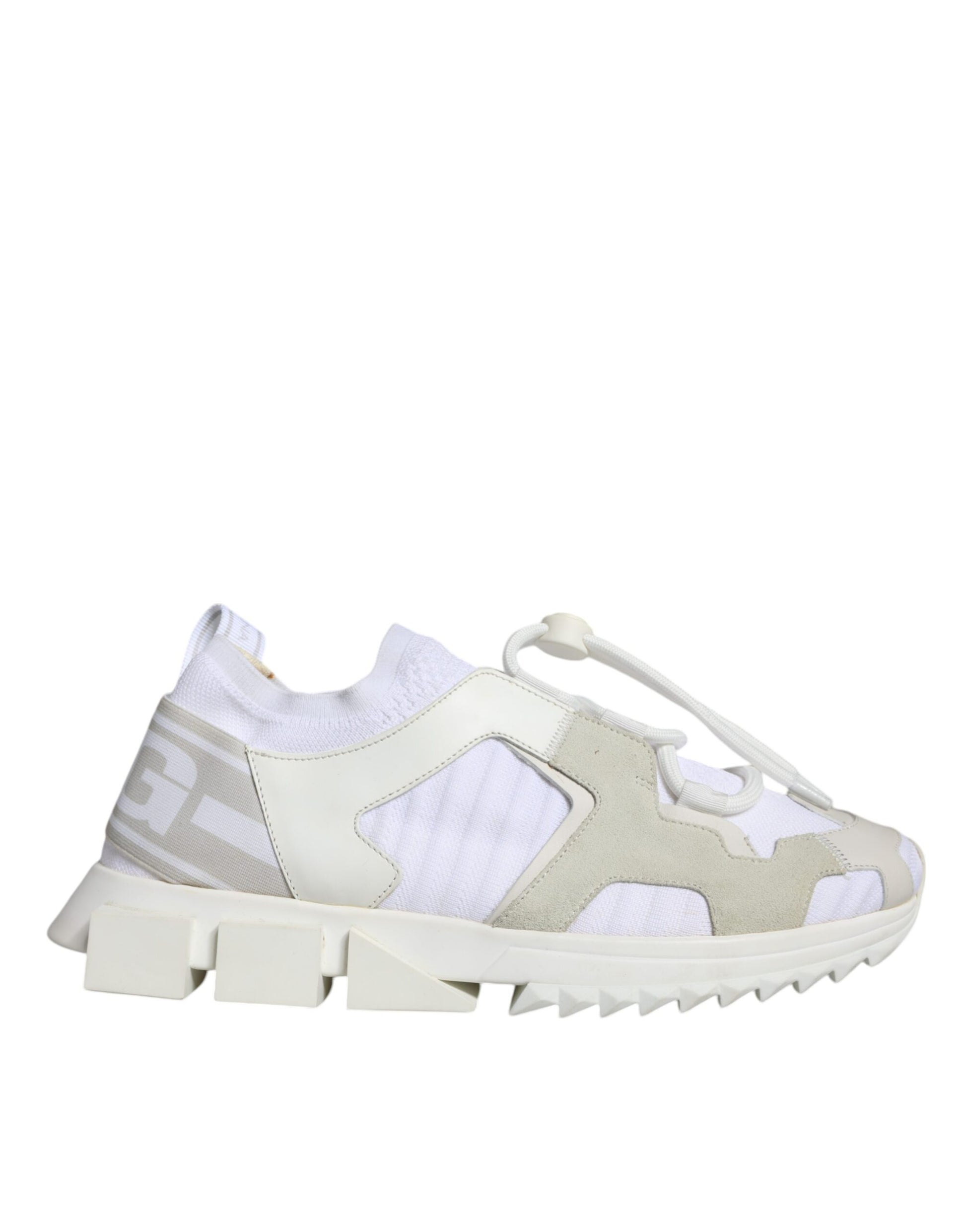 White Mesh Sorrento Trekking Sneakers Shoes-Dolce & Gabbana-LabelTerrace.com