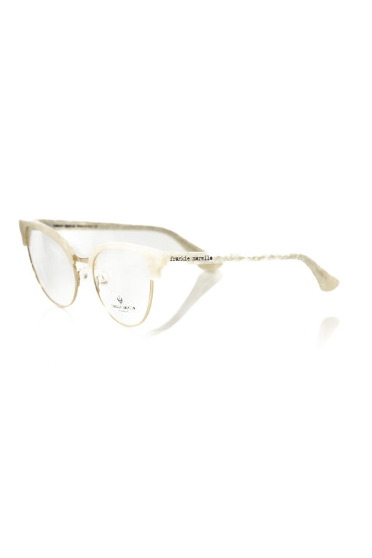 White Metallic Women's Frame-Frankie Morello-LabelTerrace.com