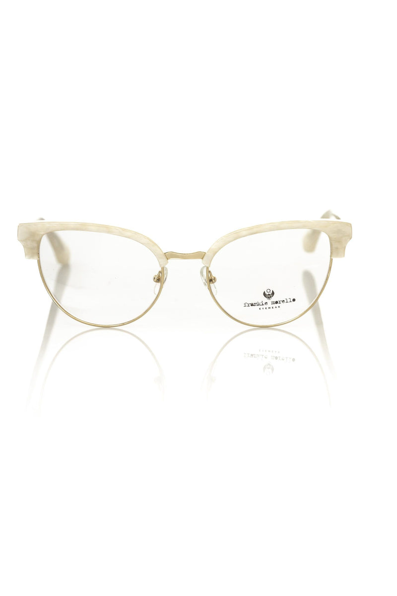 White Metallic Women's Frame-Frankie Morello-LabelTerrace.com