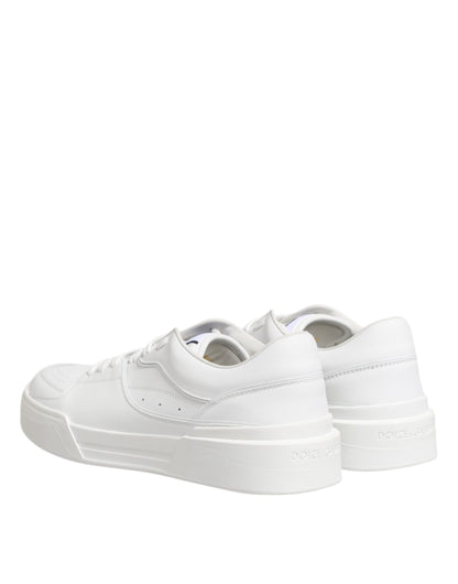 White Miami Leather Low Top Sneakers Shoes