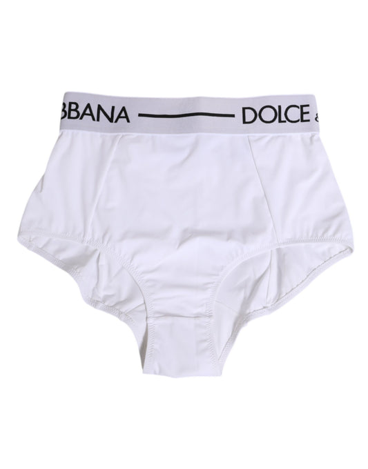 White Nylon Logo Waistband Coulotte Underwear